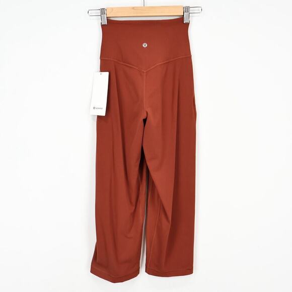 Lululemon Align Wide Leg Crop 23" Dark Terrocotta Size 0 NWT - Picture 5 of 6